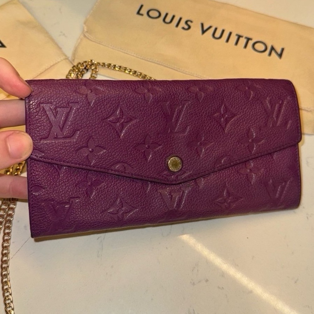 Louis Vuitton Empreinte purple wallet